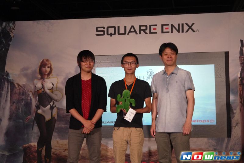 ▲《MOBIUS FINAL FANTASY》國際中文版將於8月3日正式上線，這次也請到遊戲製作人北瀨佳範與遊戲總監濱口直樹親臨現場，和玩家一同分享遊戲設計理念。（圖／記者徐浩偉攝.105.07.21）