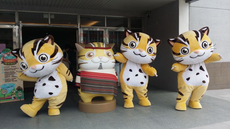 ▲苗栗縣「貓裏喵」超萌的造型廣受歡迎。（記者許素蘭／攝）