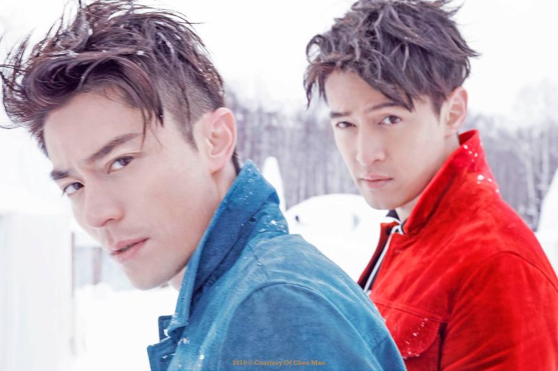 ▲胡歌＆霍建華雜誌《時尚芭莎》3月號。（圖／翻攝自陳漫官方粉絲專頁，2016.03.03）