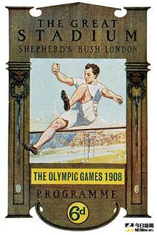 ▲1908年夏季奧運會海報。（圖／翻攝自維基百科）