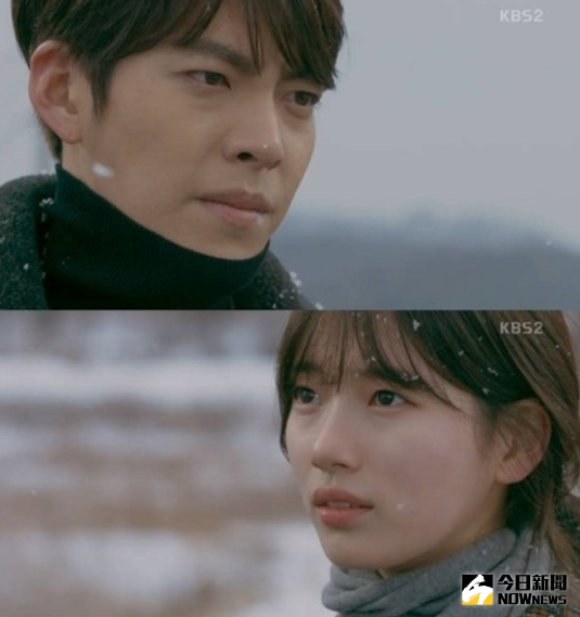 ▲秀智和金宇彬在韓劇《任意依戀》第一集最後才終於認真面對對方。（圖／翻攝自뉴스1）