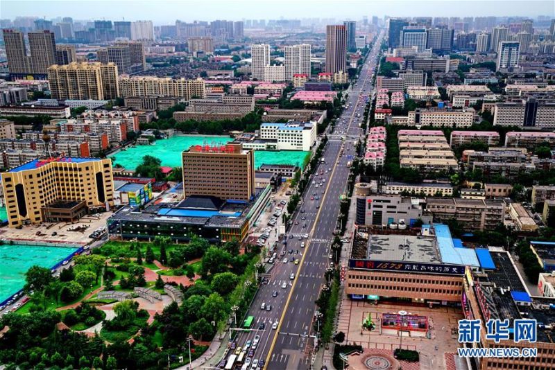 7月23日拍攝的唐山市區。