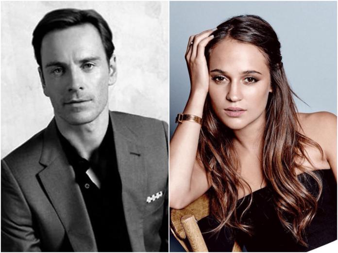 ▲麥可法斯賓達（左）和艾莉西亞薇坎德熱戀中，彼此相處舒服自在。（合成圖／翻攝自網路，2016.08.11）