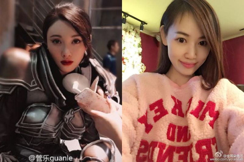 ▲強國女星管樂（左）護航閨密馬蓉，結果反遭網友嗆爆。（圖／翻攝自管樂、馬蓉微博，2016.08.18）