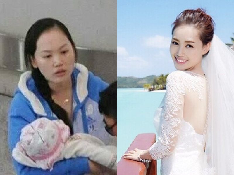 ▲馬蓉化妝前後差別甚大的外型引起熱議。（合成圖／翻攝自網路、金耳朵兔子微博，2016.08.23）