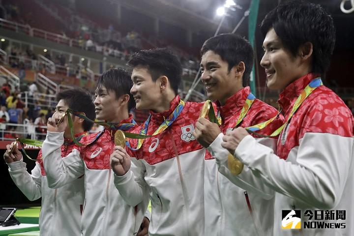 ▲日本體操隊奪得男子團體賽金牌。（圖／美聯社／達志影像）