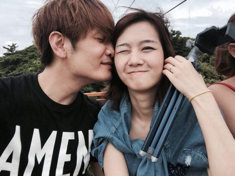 ▲羅文裕（左）和張平去年結婚，今年就做人成功。（圖／上行娛樂提供，2016.08.09）