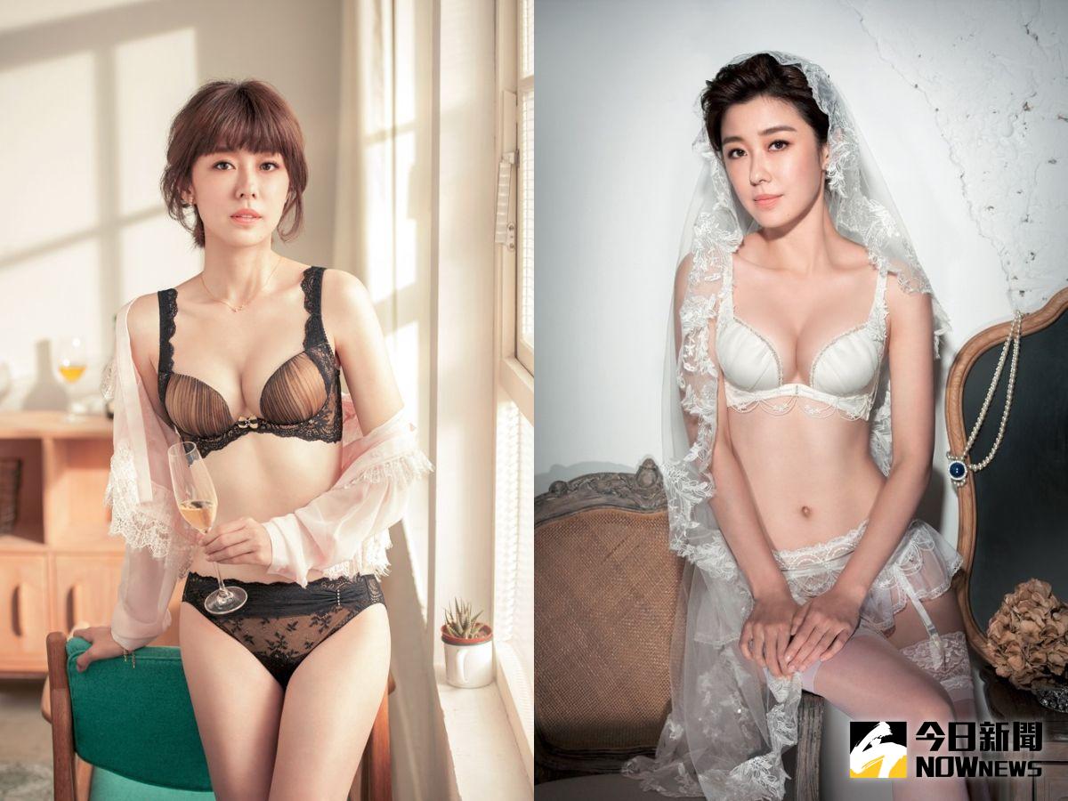 ▲李維維代言內衣，深V炸乳超誘惑。（圖／Audrey）