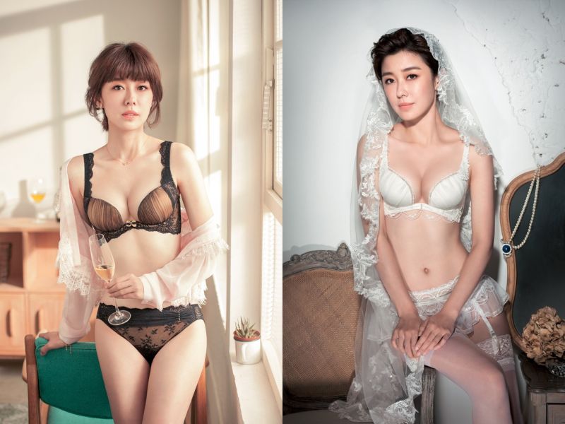 ▲李維維代言內衣，深V炸乳超誘惑。（圖／Audrey）