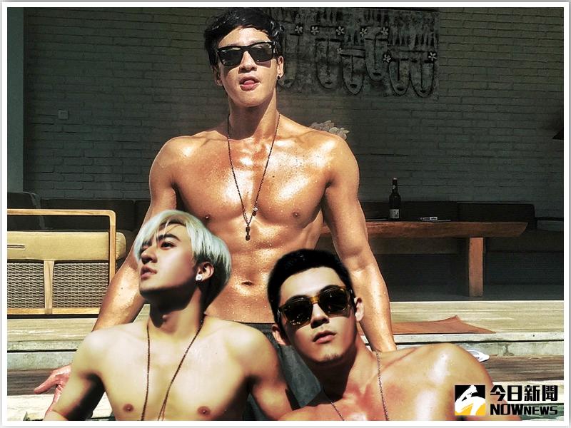 ▲何潤東（後）帶著師弟沈建宏（前左）、陳奕前往峇里島「告別單身」。（圖／達騰提供，2016.08.29）