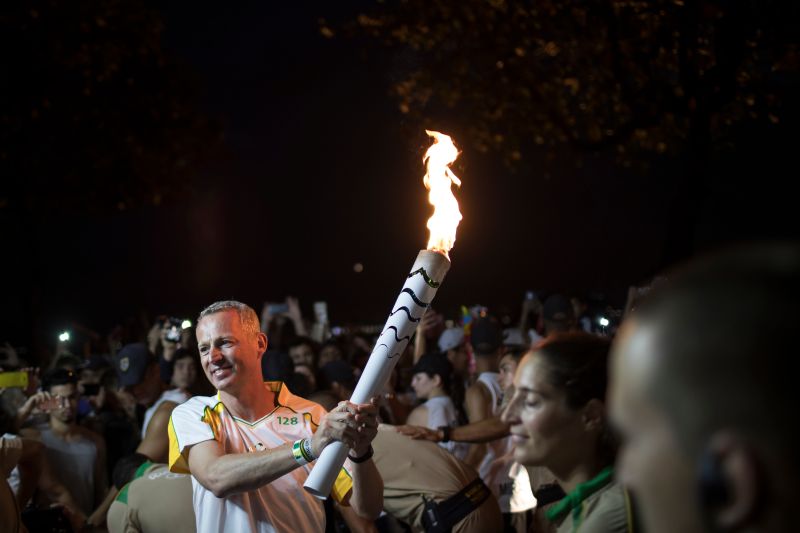 ▲奧運聖火抵達里約。（圖／美聯社／達志影像）