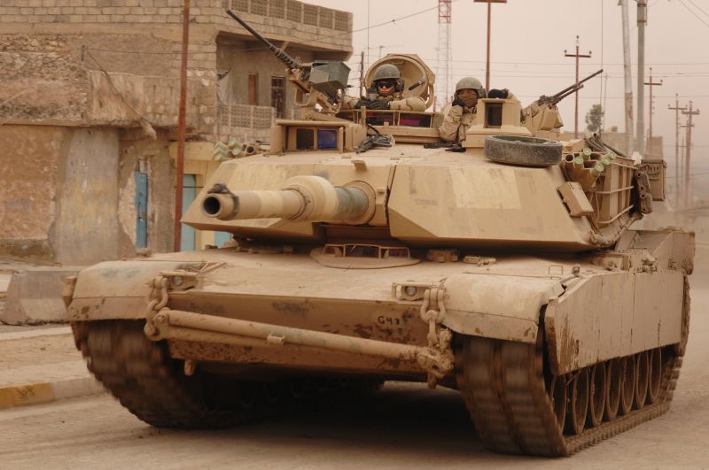 ▲在伊拉克巡邏的美國陸軍M-1A1戰車。（圖／美國國防部）