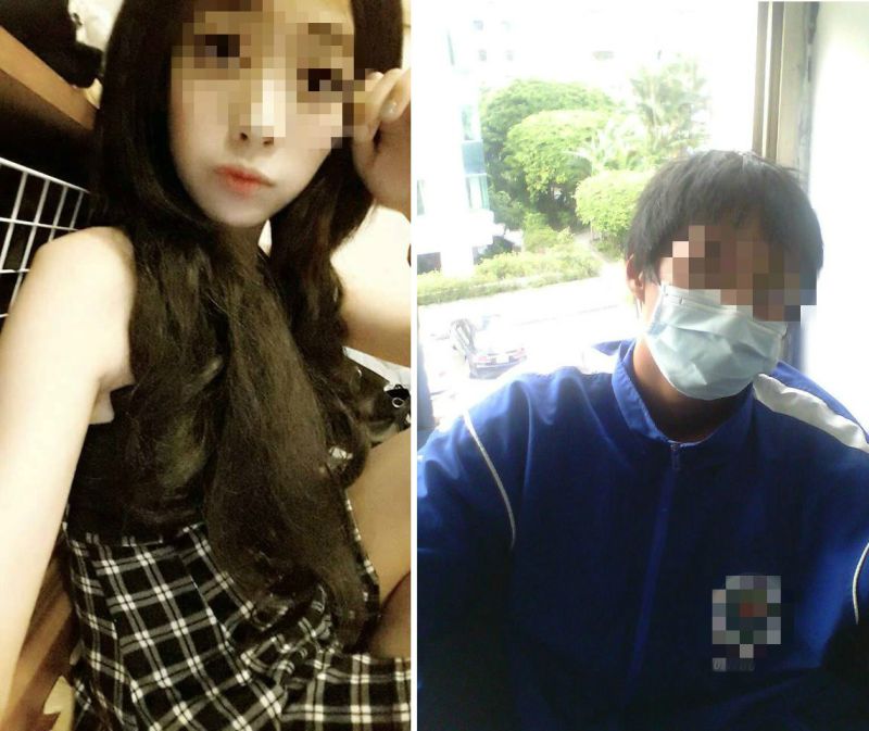 ▲19歲的呂姓少年(右)，因不滿17歲的陳姓前女友(左)另結新歡，在網路上大罵對方，更和其現任男友約出談判，不料卻遭刺7刀慘死街頭。（圖／翻攝自臉書）