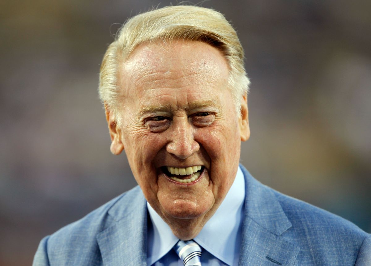 ▲「道奇之聲」Vin Scully。（圖／美聯社／達志影像）