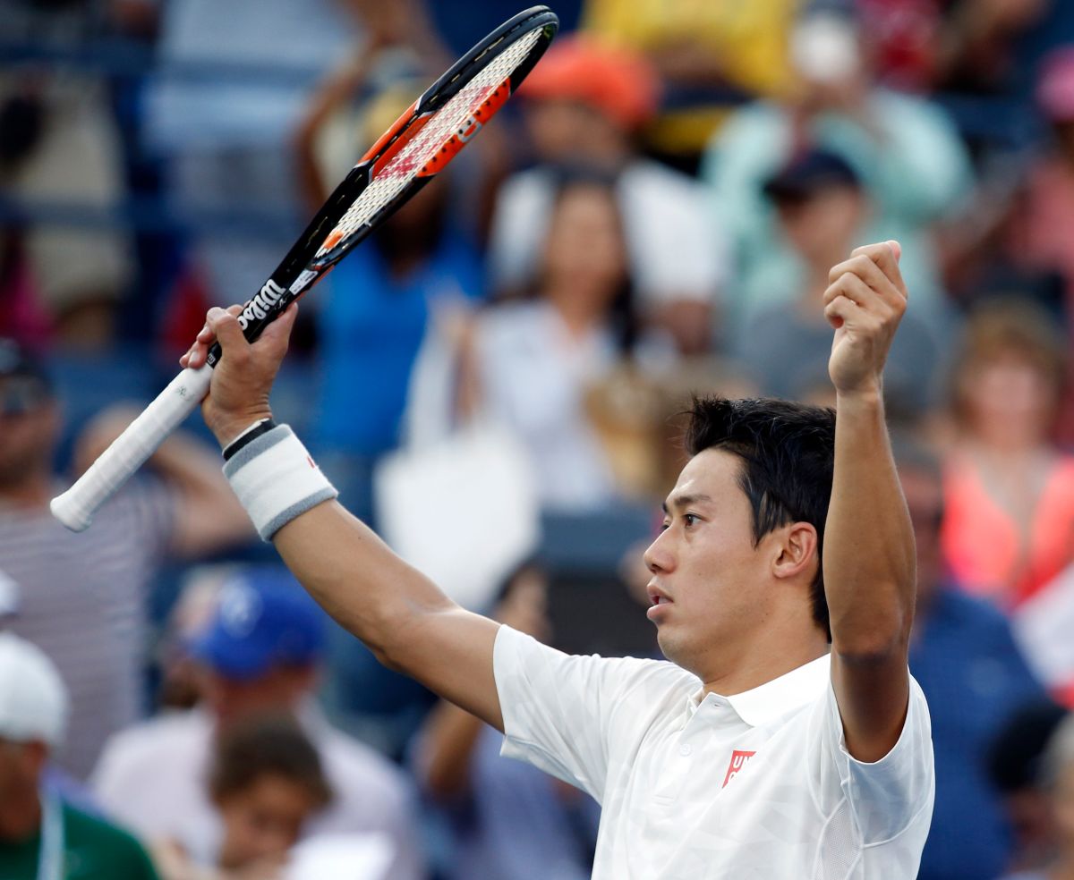 錦織圭將在八強強碰狀況如日中天的英國希望。（圖／美聯社／達志影像）