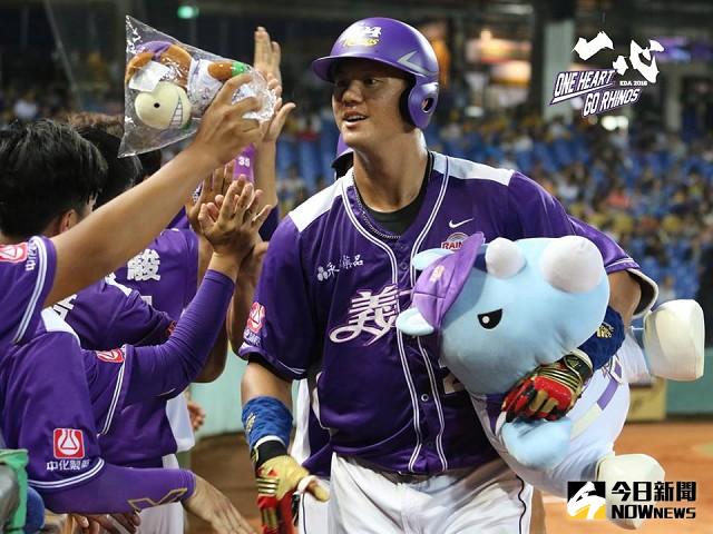 ▲高國輝轟出第19號全壘打。（圖／義大犀牛提供）