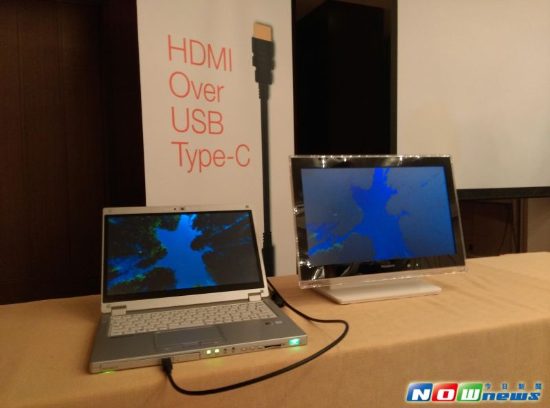 ▲HDMI結合USB Type-C，因應行動裝置連接埠發展。（圖／記者陳敬哲攝,2016.9.5）