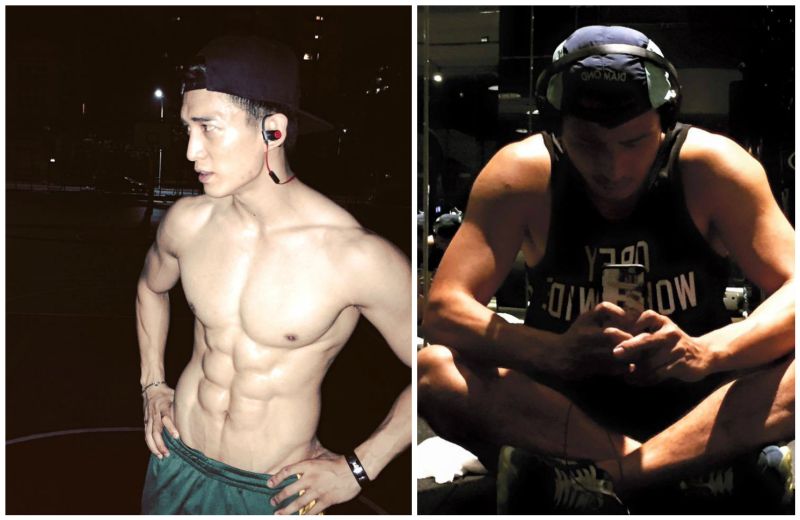 ▲郭彥甫（右）跟著王家梁健身，自嘲連超壯後，老婆超想撲上來！（圖／翻攝自王家梁、郭彥甫臉書，2016.10.18）