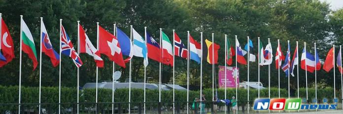 ▲2016世界國際大會台灣國旗和各國國旗一同飄揚（圖／由FCCC提供）