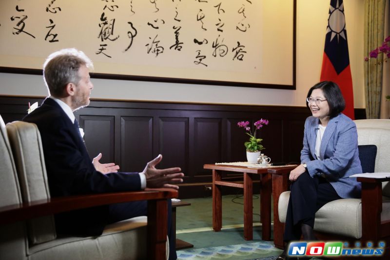 ▲總統蔡英文接受華爾街日報專訪。（圖／總統府提供,2016.10.05）