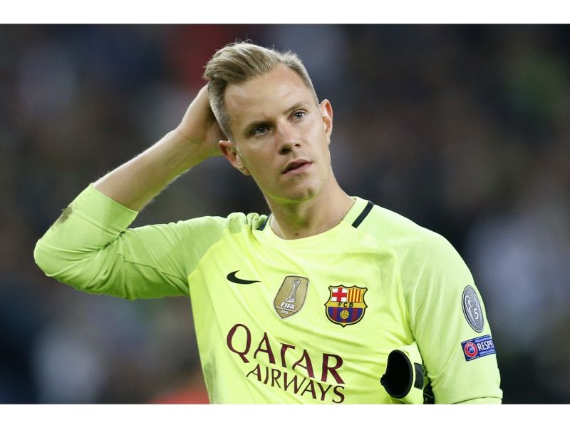 巴薩本季扶正的德國門將Marc-André Ter Stegen時有佳作，但穩定度稍嫌不足。（圖／美聯社／達志影像）