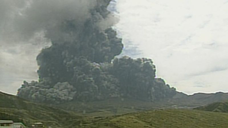 ▲阿蘇火山自今年5月起轉趨活躍。（圖／達志影像／美聯社）