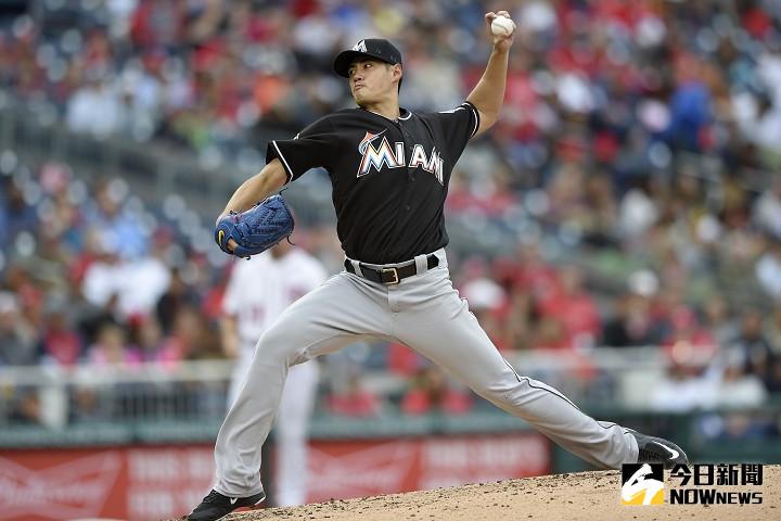 ▲馬林魚隊陳偉殷表現稱職。（圖／美聯社／達志影像）