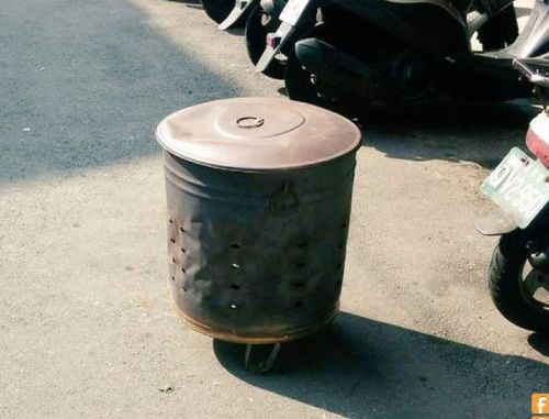 ▲日本人糗大了，把「金爐」當作垃圾桶。（圖／翻攝自推特）