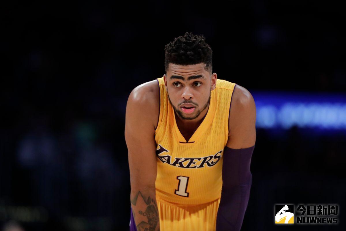 ▲D’Angelo Russell攻下在湖人生涯新高的44分，幫助球隊以1分之差，驚險擊敗強敵公鹿。（圖／美聯社／達志影像）