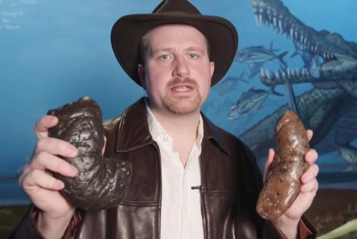 ▲喬治的興趣是蒐集「糞便化石」。（圖／翻攝自YouTube）