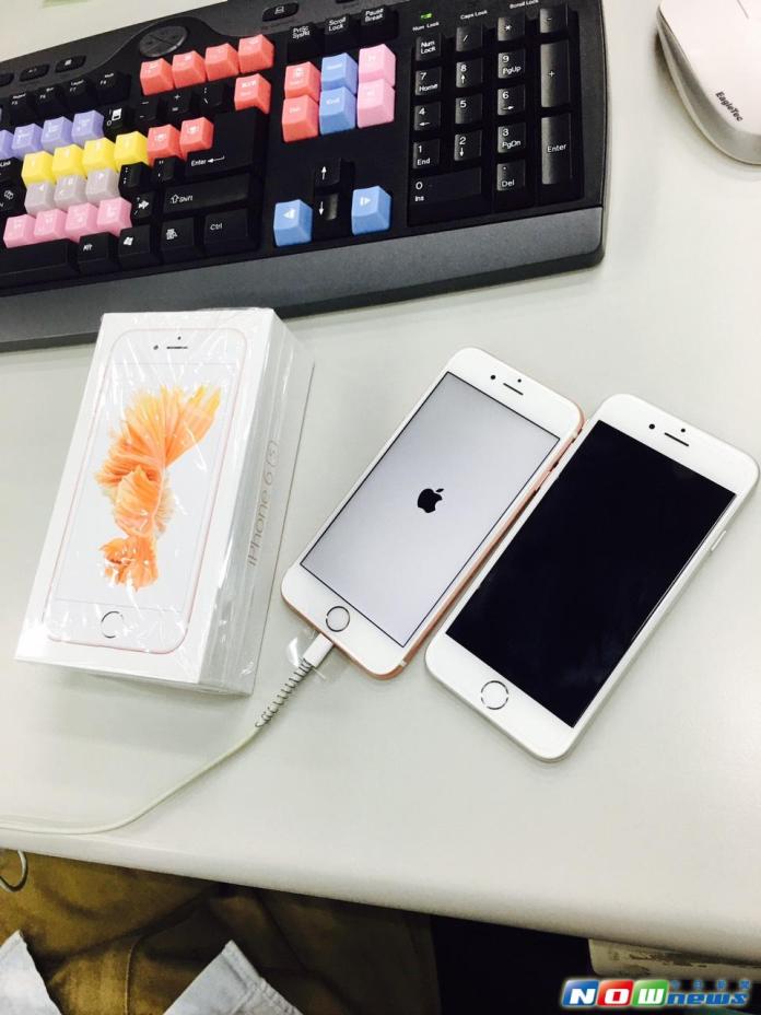 ▲網友買到i6s機王，畫面卡在「白蘋果」不動。（圖／NOWnews今日新聞）