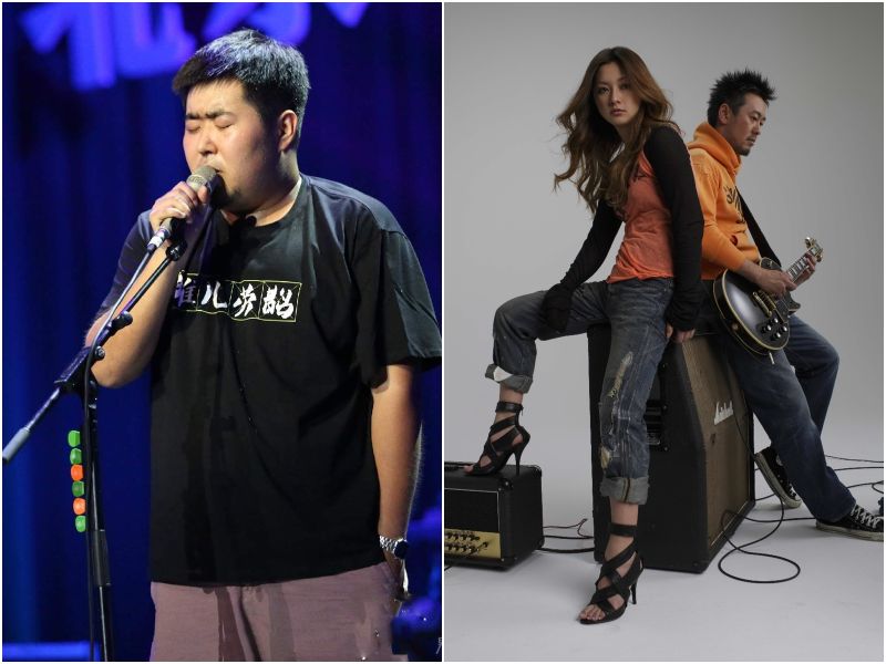 ▲大陸歌手宋冬野（左）因涉毒取消來台演出，意外促成日本大無限樂團首唱。（合成圖／翻攝自網路，2016.11.03）