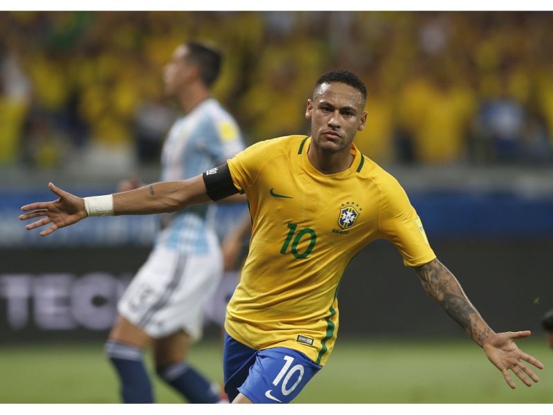 巴西金童Neymar年僅24歲，國家隊入球總數便達到50大關，相當恐怖。（圖／美聯社／達志影像）