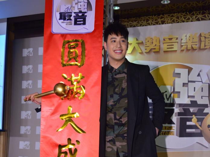 ▲潘瑋柏出席記者會預祝演唱會成功，聽聞好友Jolin分手消息驚訝「蛤」了一聲。（圖／MTV提供，2016.12.22）