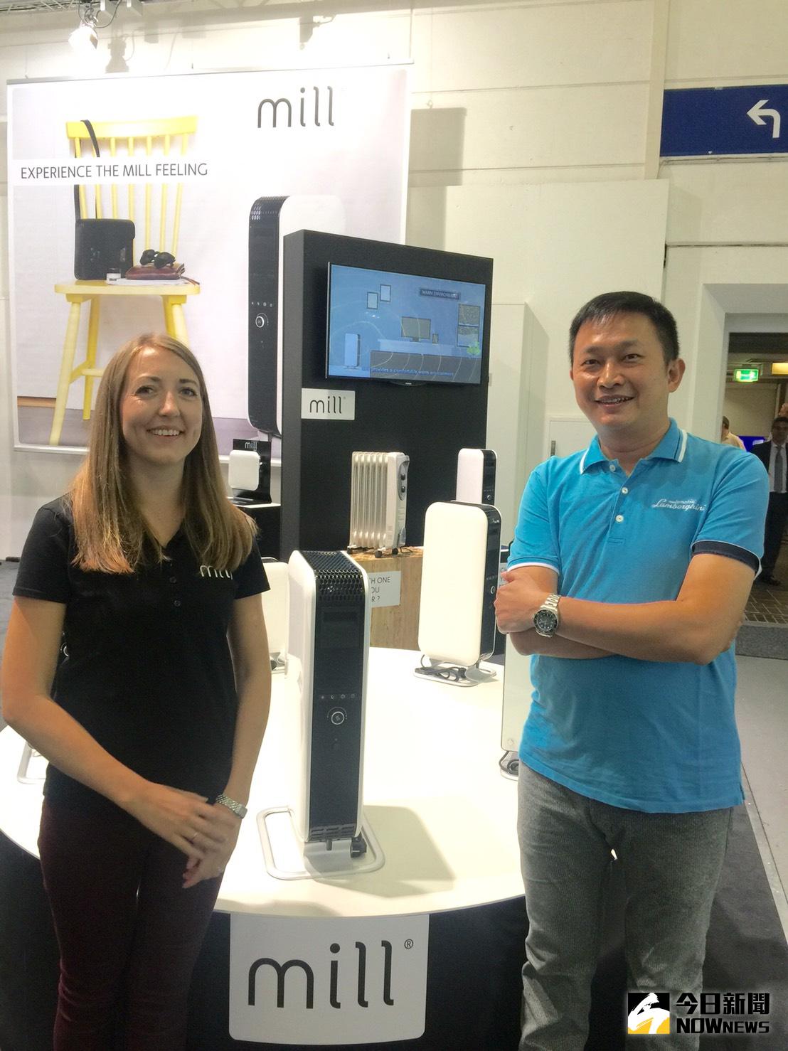▲左起挪威 Mill 品牌行銷副總Mrs. Bryn-Haugland Ane、匯聚科技總經理郭永福，共同看好冷冬下電暖器的銷售量。（圖／匯聚提供）