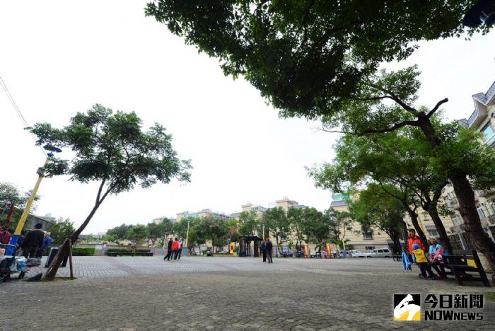 ▲華愛兒童公園設置造型天幕，106年6月完工。(圖片來源：桃園市政府)