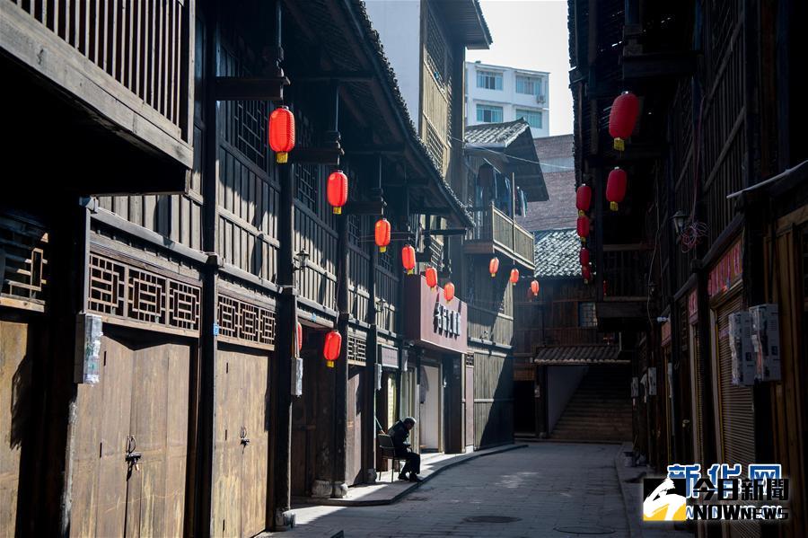 竹園古鎮老街完成保護性修復的上街風貌。