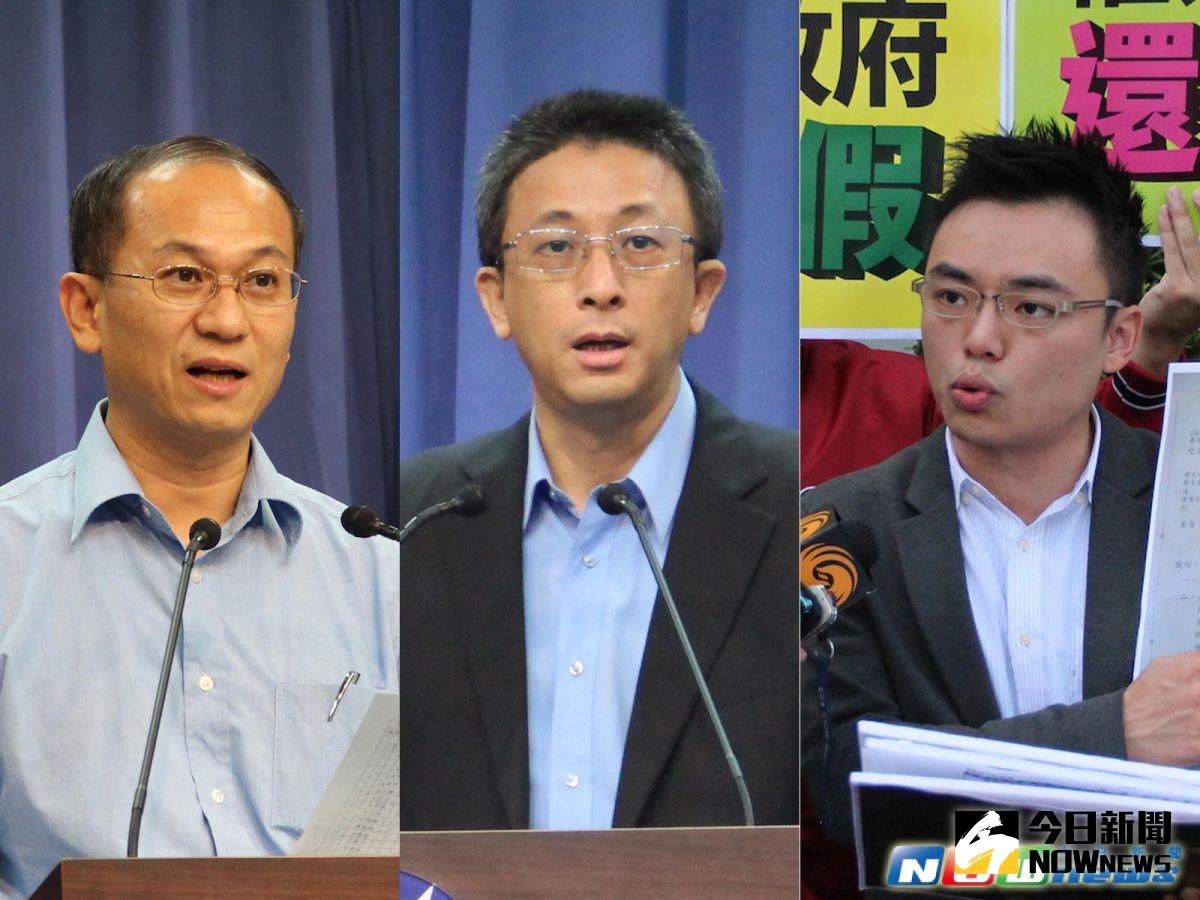 ▲國民黨3位文傳會副主委，左起唐德明、胡文琦、洪孟楷。（資料照合成／NOWnews）