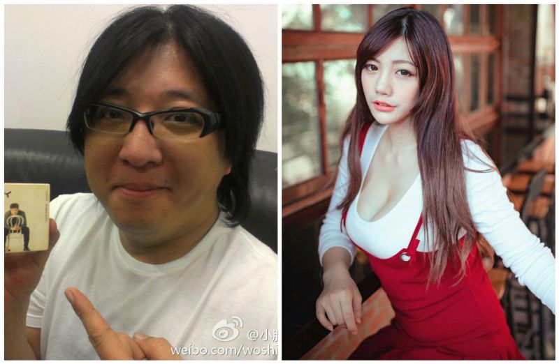 ▲袁惟仁車上載的正妹，被起底是世新大學風雲人物陳葳。（圖／翻攝自陳葳臉書、袁惟仁微博，2016.12.25）