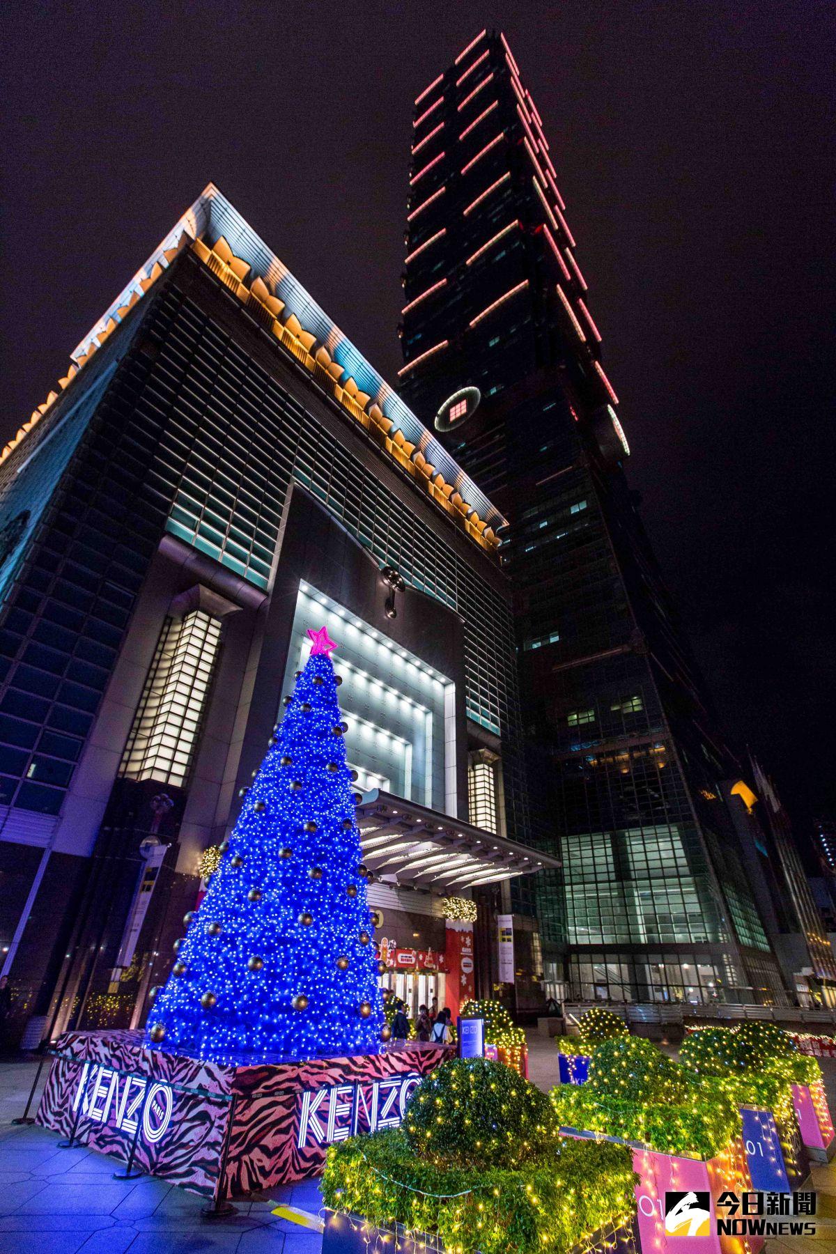 ▲迎接聖誕節、跨年，台北101首度年終加碼，今（24）日起每晚定時推出燈光秀展演。（圖／台北101提供）