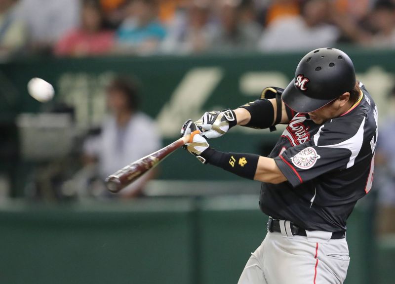 ▲羅德隊強打角中勝也在五局上敲出致勝三分彈，連續兩天開砲。（圖／取材自千葉ロッテマリーンズ官方臉書粉絲團）