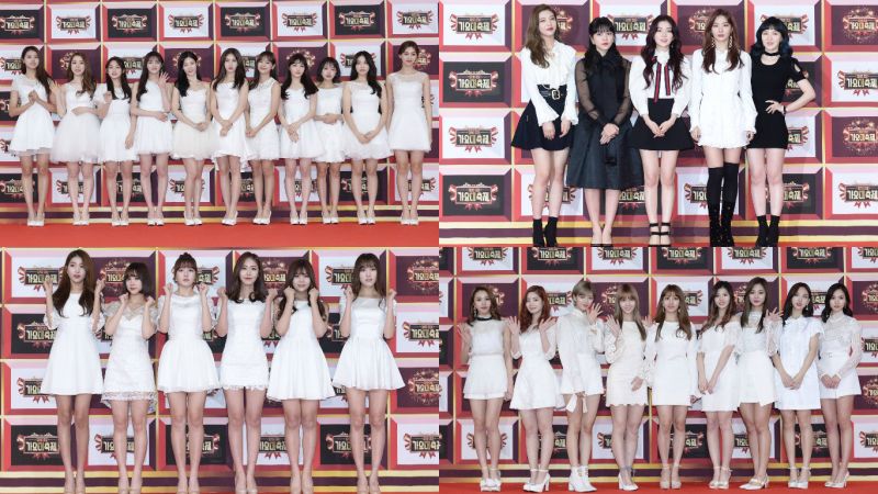 ▲Red Velvet、TWICE、I.O.I和GFRIEND四女團一起跳少時出道曲。（圖／翻攝自KBS 한국방송臉書）