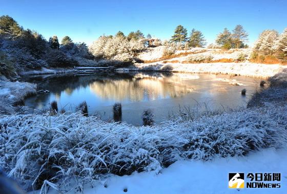 ▲大雪山國家森林遊樂區天池下雪的美景。〈圖／陳怡裕攝、東勢林區管理處提供〉