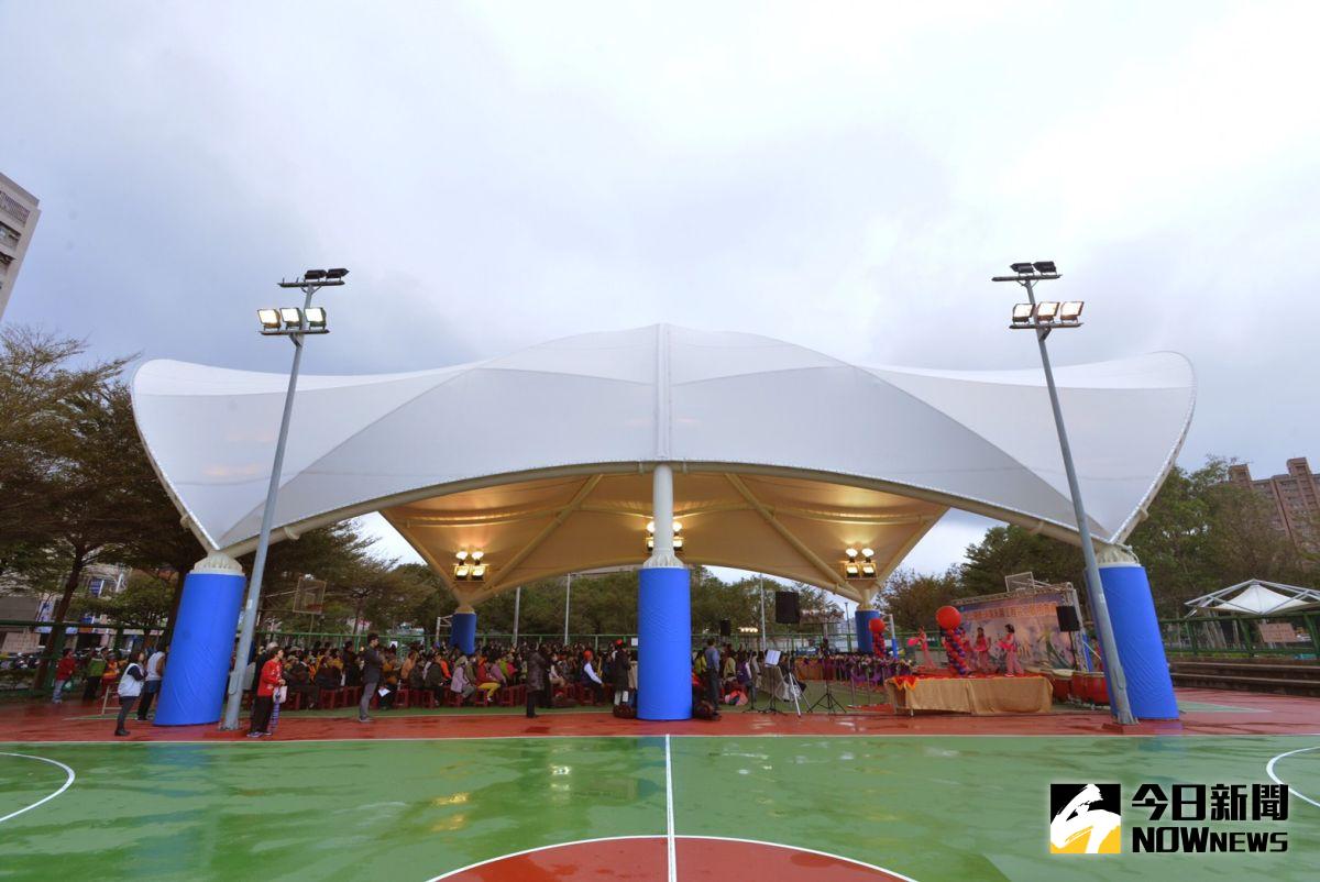 ▲桃園區第二座，三民運動公園天幕籃球場啟用。(圖片來源：桃園市政府)