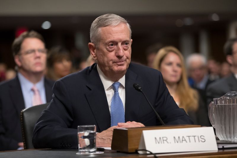▲美國國防部長提名人馬提斯出席參院聽證會，稱俄羅斯為主要威脅。（圖／達志影像／美聯社）