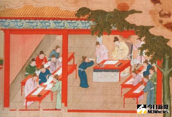 明朝繪畫中描繪的殿試情景。