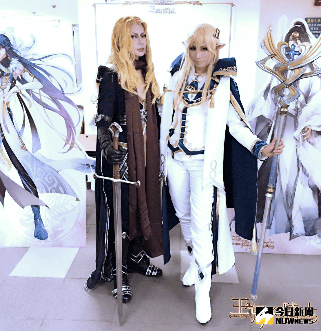 ▲左：八荒曜 cos 莫德雷德 / 右：紅月司 cos 洛希倫迪。（圖／公關照片）