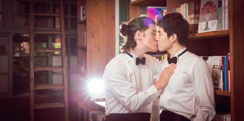 ▲同志形婚議題《還是一家人》劇中男同志伴侶唐振剛、周厚安。（圖／ 同志尚典攝影工作站，2017.02.21）