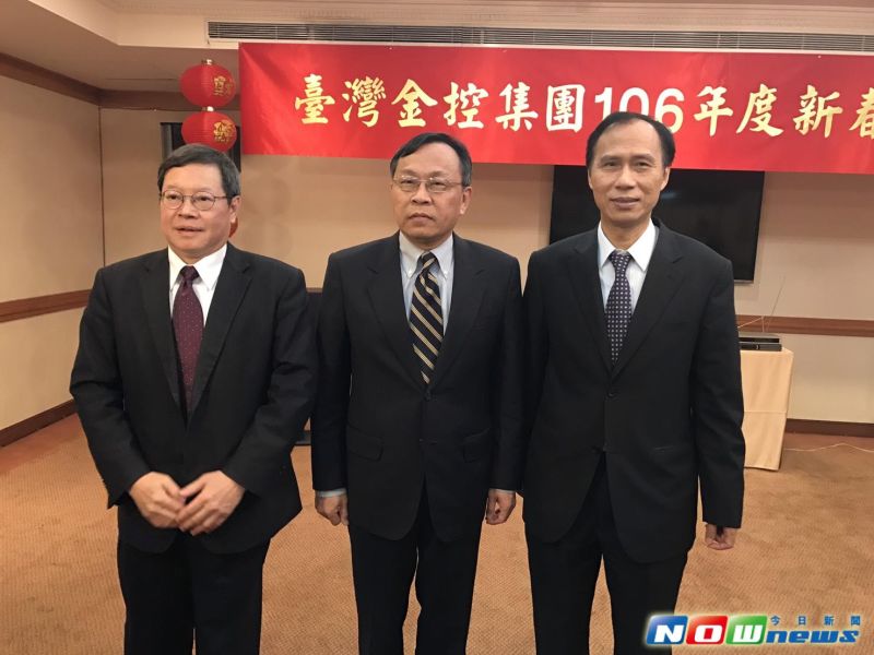 ▲台灣金控舉行新春記者會，左至右分別為台灣金總經理詹庭禎、台灣金董事長呂桔誠及台灣銀行總經理魏江霖。（圖／記者顏真真攝，2017.2.16）