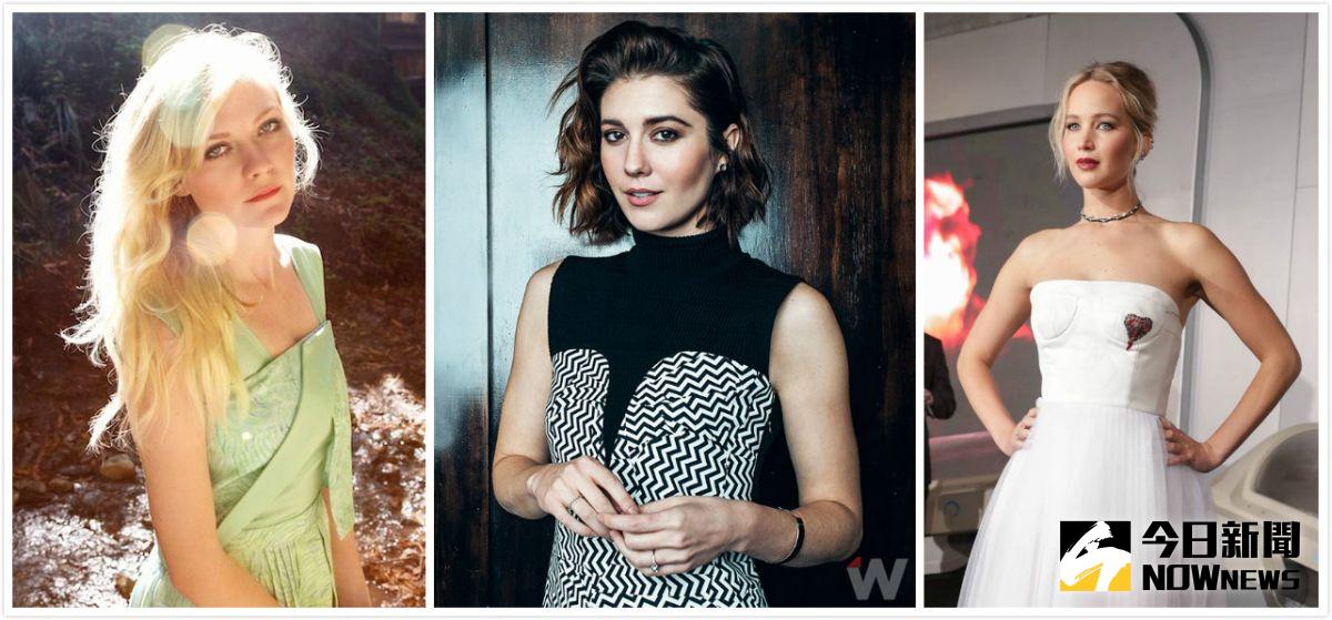 ▲珍妮佛勞倫斯（右起）、瑪麗伊莉莎白文斯蒂德、克莉絲汀鄧斯特都曾被駭客侵犯隱私、名譽受損。事後她們勇敢站出來，表示受害者不該默不作聲。（合成圖／翻攝自臉書，2017.03.16）